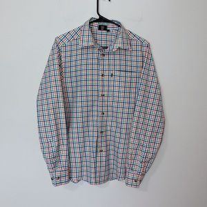 KAVU Woodrow Long Sleeve Shirt Men's Size Small Preppy Multicolored Button Down